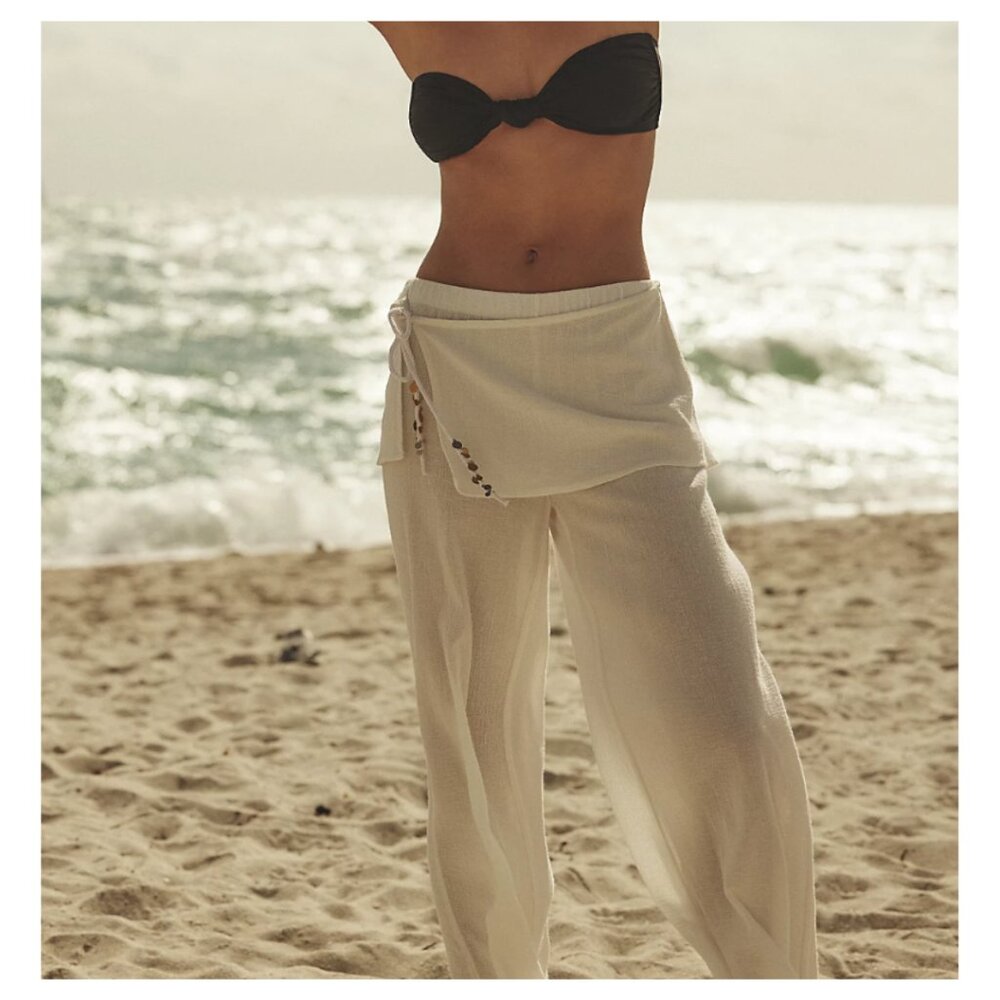 NWT Free People Pasadena Pants | Size Large | Ivory | FP Free-est Collection